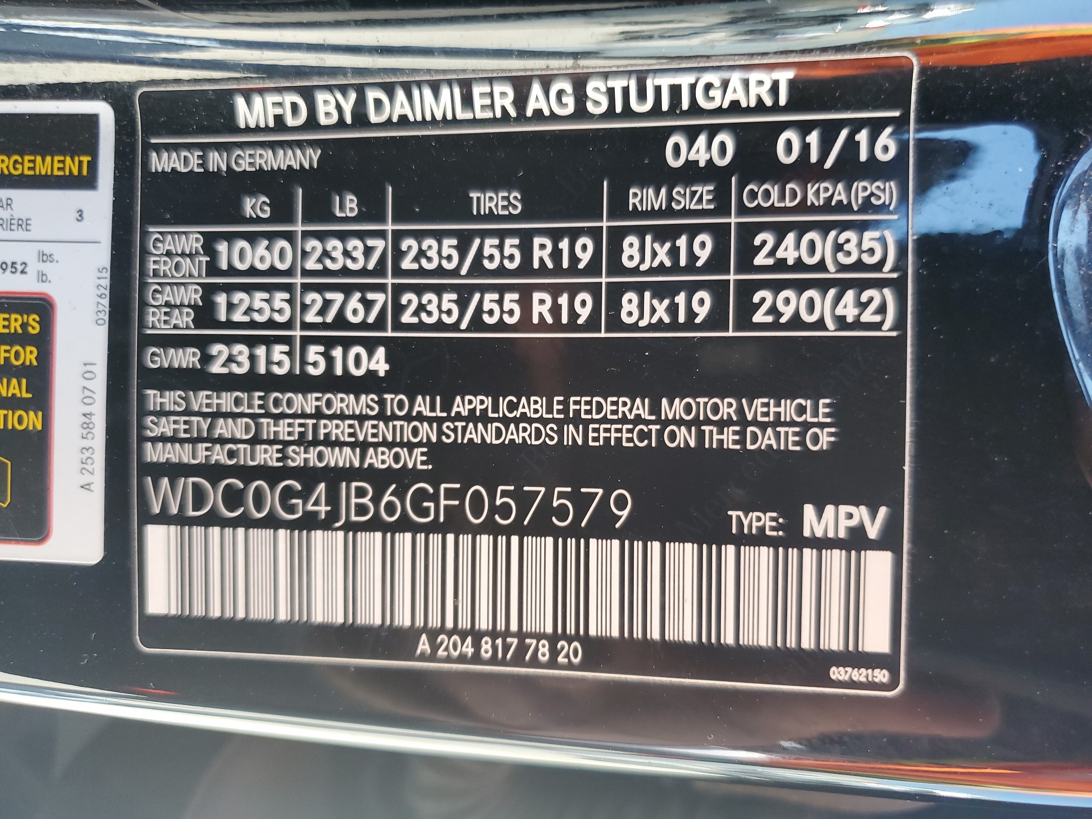 WDC0G4JB6GF057579 2016 Mercedes-Benz Glc 300