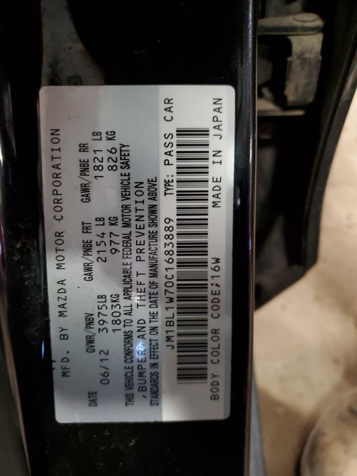 2012 Mazda 3 I VIN: JM1BL1W70C1683889 Lot: 56850394