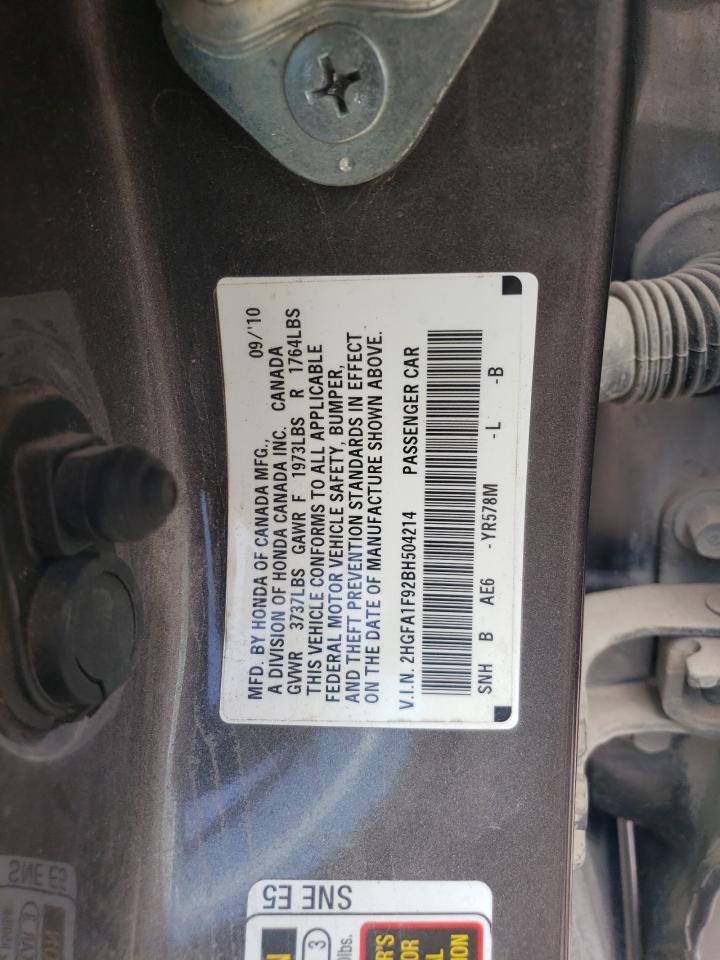 2HGFA1F92BH504214 2011 Honda Civic Exl