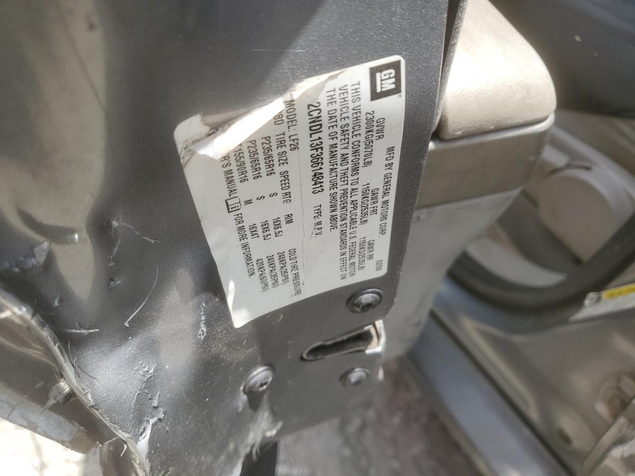 2006 Chevrolet Equinox Ls VIN: 2CNDL13F366148413 Lot: 59295104