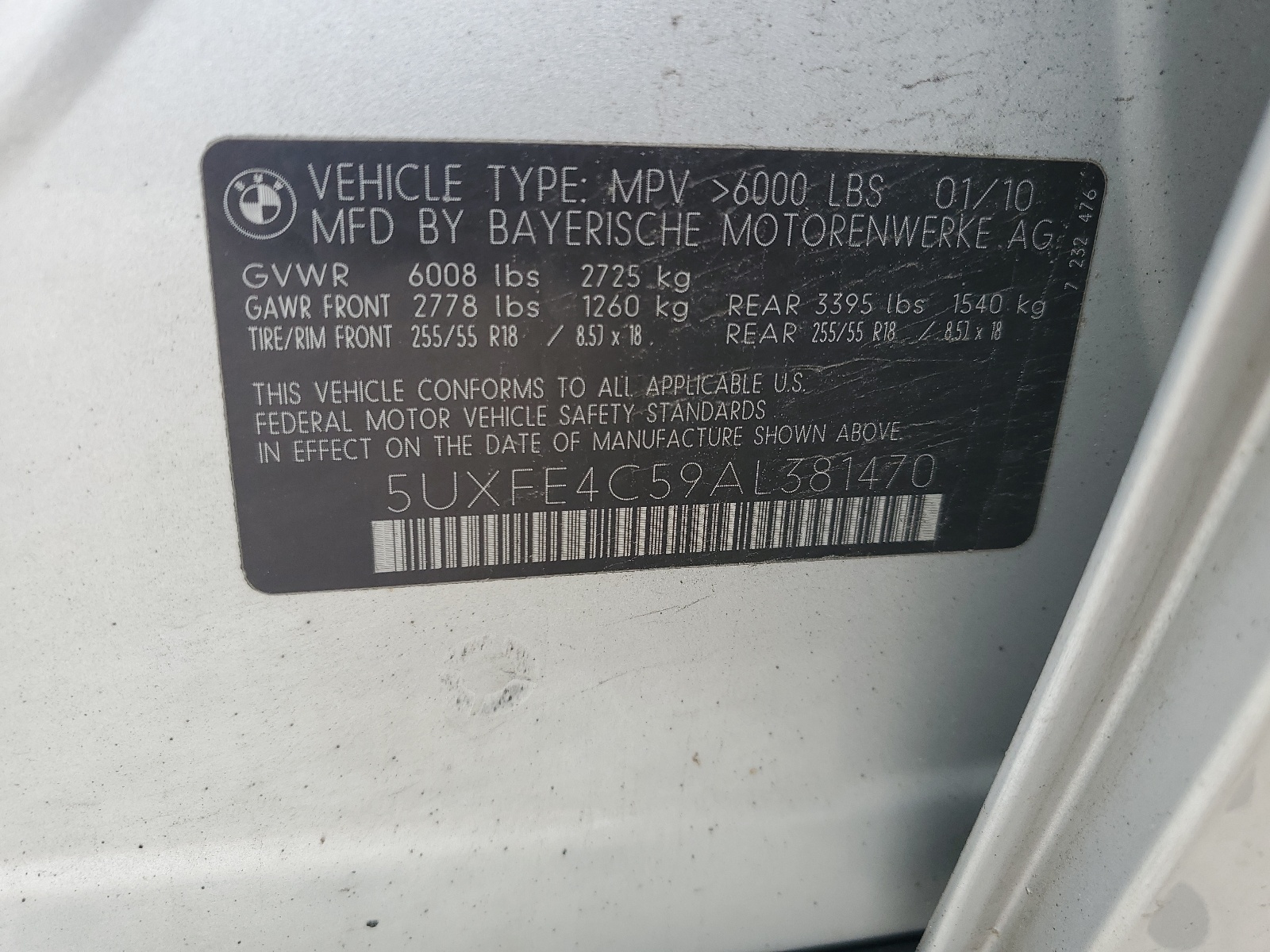 5UXFE4C59AL381470 2010 BMW X5 xDrive30I