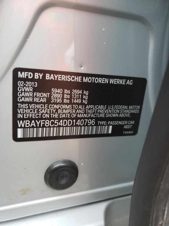 2013 BMW 750 Lxi VIN: WBAYF8C54DD140796 Lot: 57409544