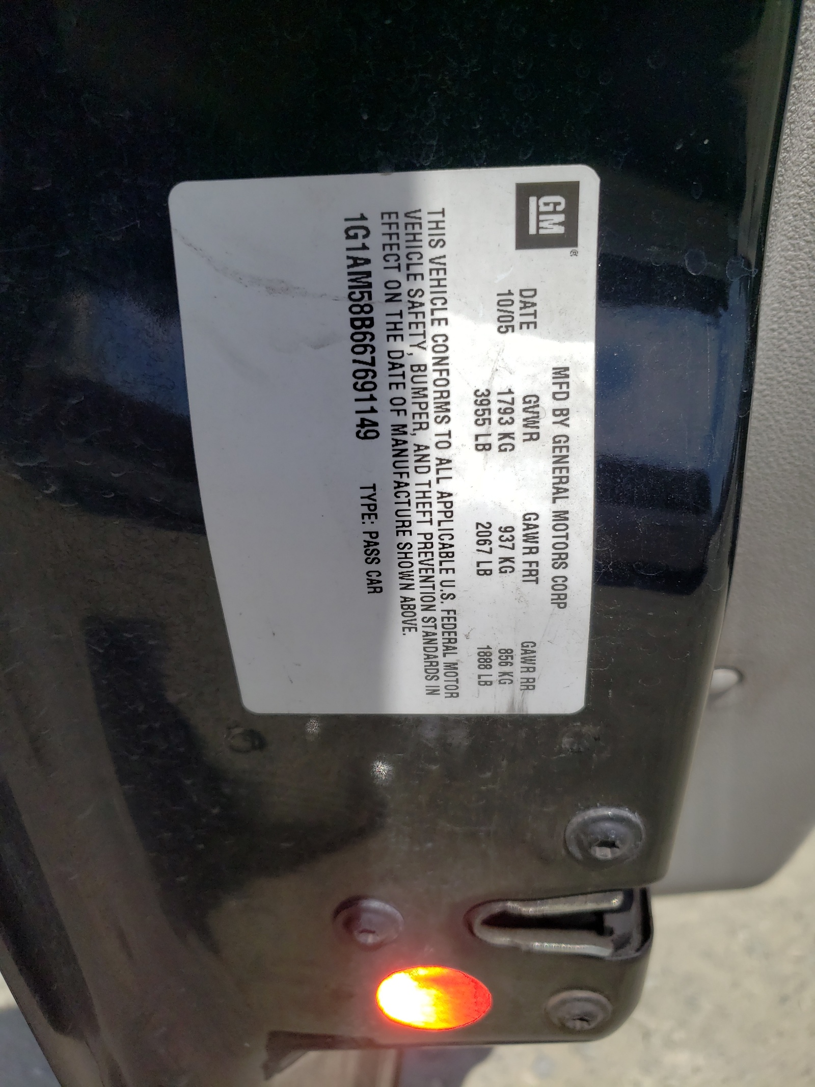 1G1AM58B667691149 2006 Chevrolet Cobalt Ss