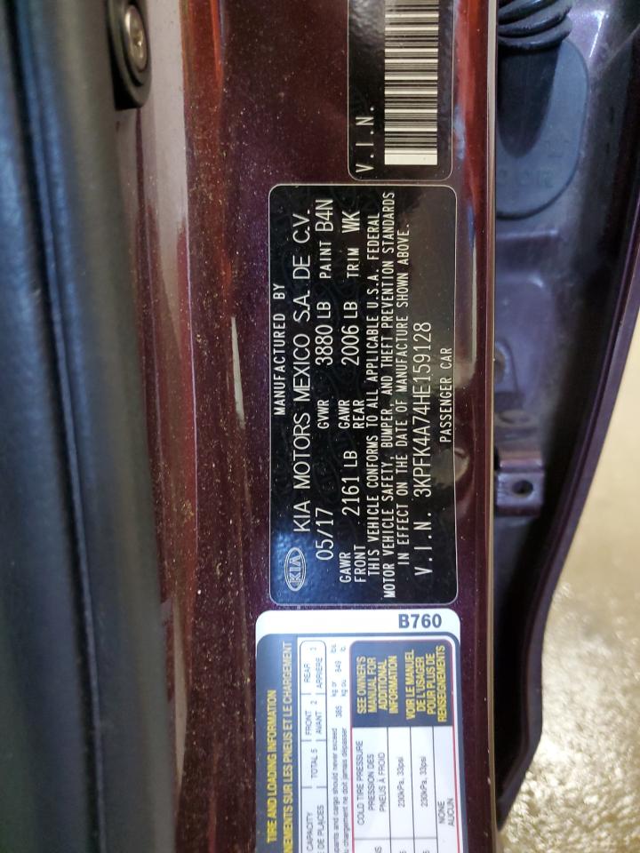 2017 Kia Forte Lx VIN: 3KPFK4A74HE159128 Lot: 57402954