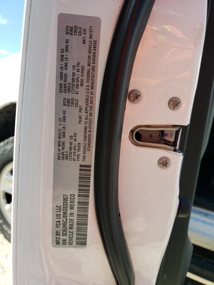 2021 Ram 2500 Tradesman VIN: 3C6UR5CJ8MG533957 Lot: 60321864