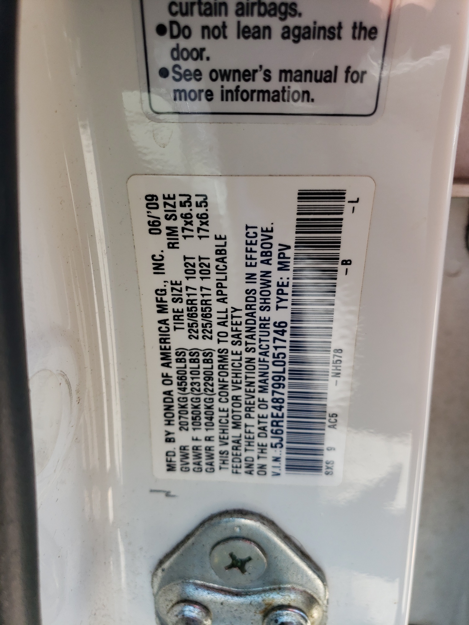 5J6RE48799L051746 2009 Honda Cr-V Exl