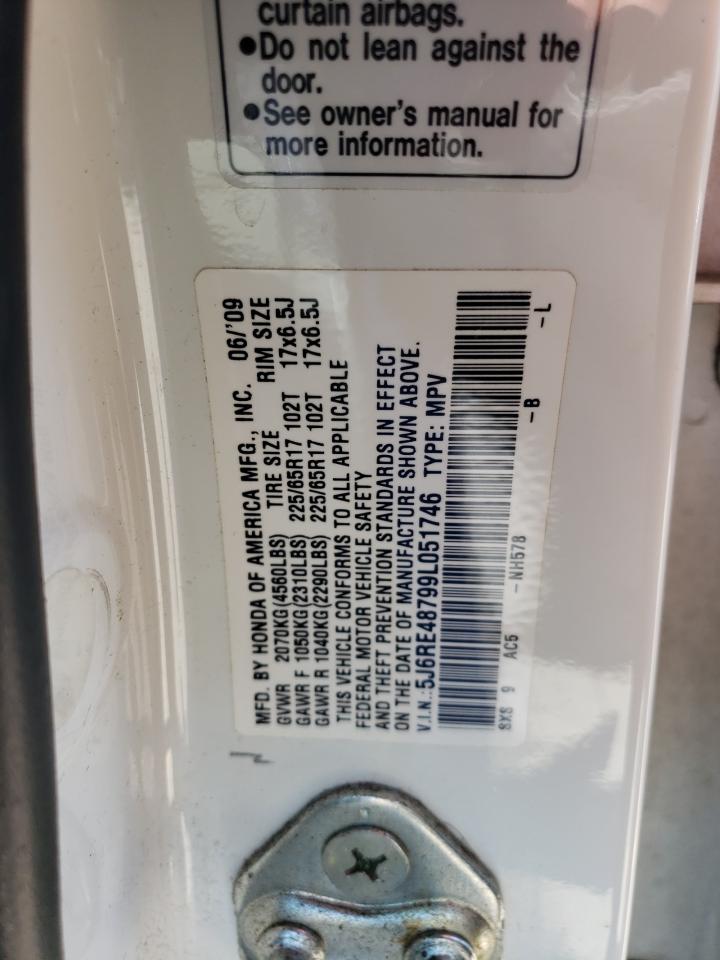 2009 Honda Cr-V Exl VIN: 5J6RE48799L051746 Lot: 58747414