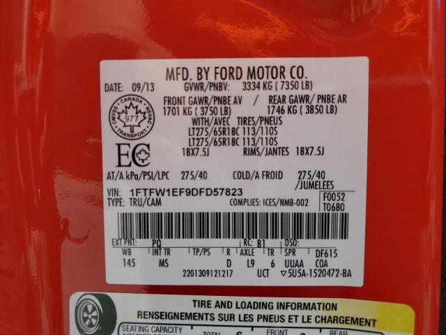 1FTFW1EF9DFD57823 | 2013 Ford f150 supercrew