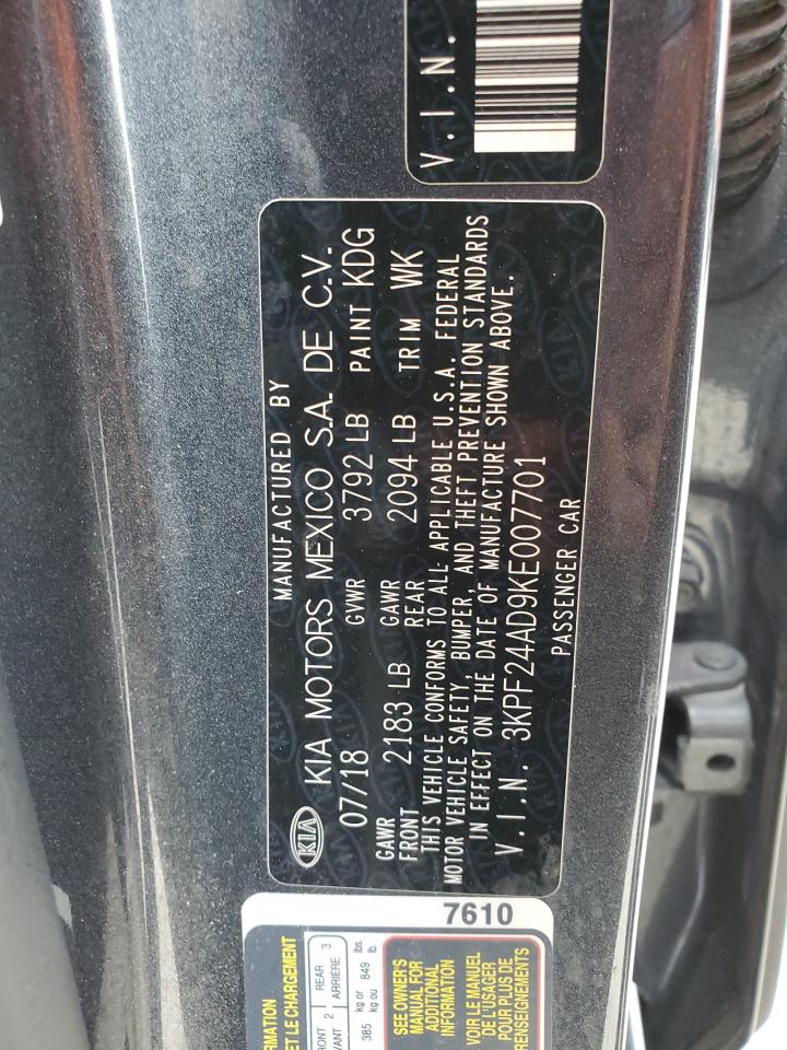 2019 Kia Forte Fe VIN: 3KPF24AD9KE007701 Lot: 60616614