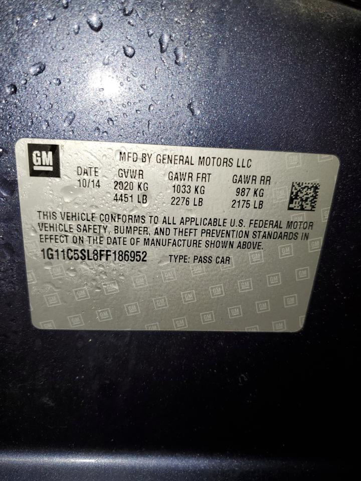 2015 Chevrolet Malibu 1Lt VIN: 1G11C5SL8FF186952 Lot: 59966474