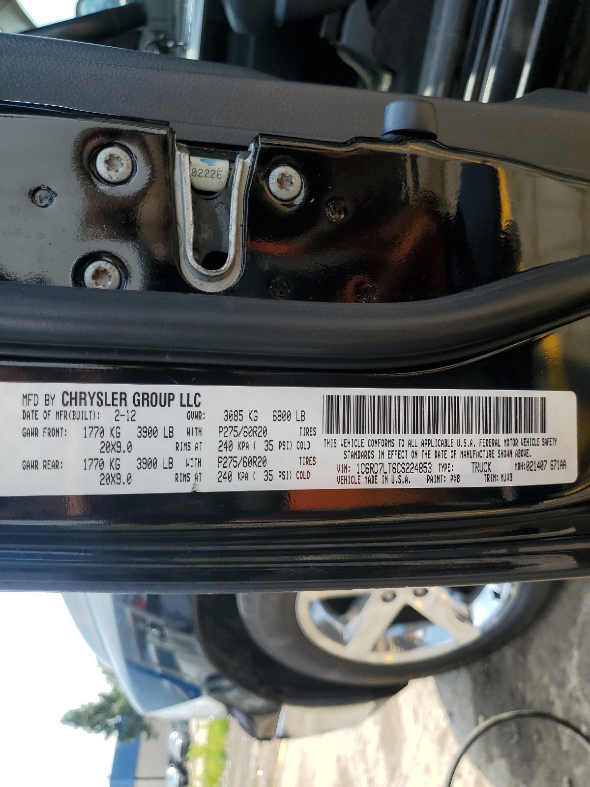 1C6RD7LT6CS224853 2012 Dodge Ram 1500 Slt