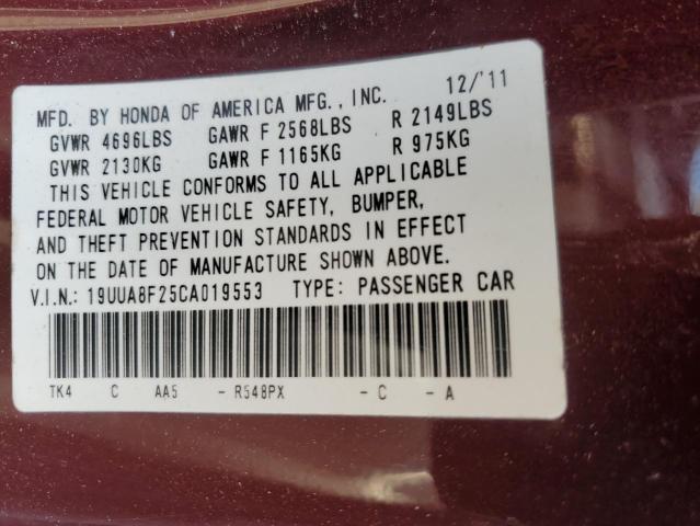 19UUA8F25CA019553 | 2012 Acura tl