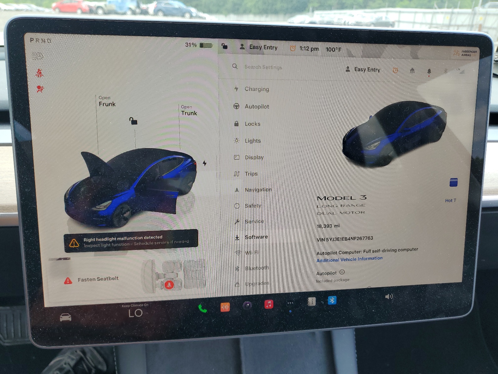 5YJ3E1EB4NF267763 2022 Tesla Model 3