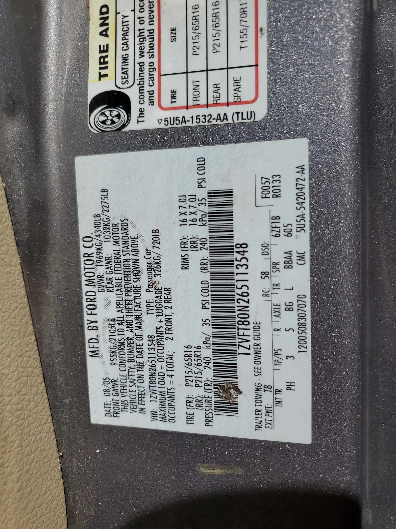 1ZVFT80N265113548 2006 Ford Mustang