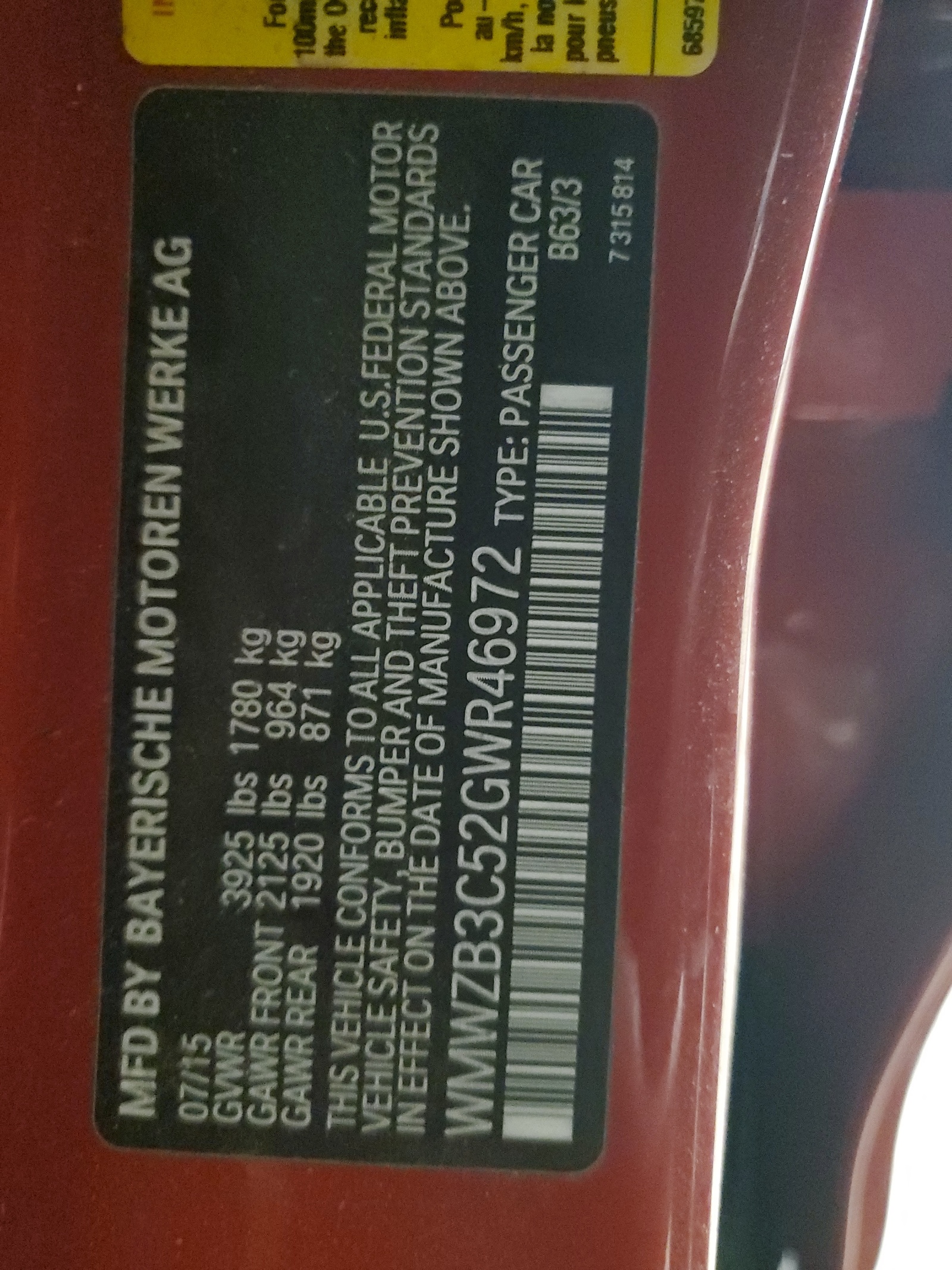 WMWZB3C52GWR46972 2016 Mini Cooper Countryman