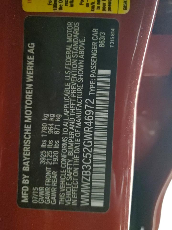 2016 Mini Cooper Countryman VIN: WMWZB3C52GWR46972 Lot: 58886954