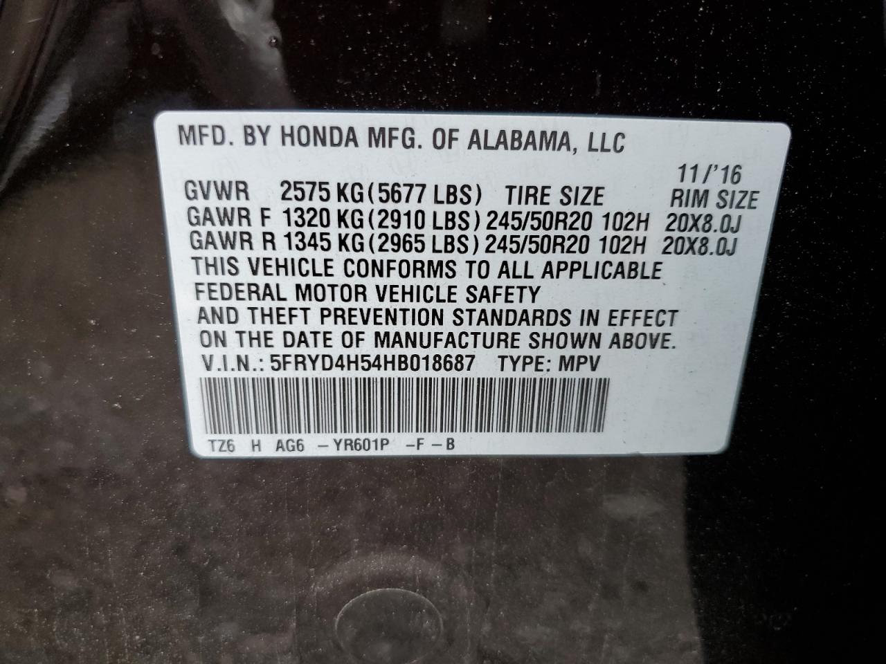 2017 Acura Mdx Technology VIN: 5FRYD4H54HB018687 Lot: 60694754