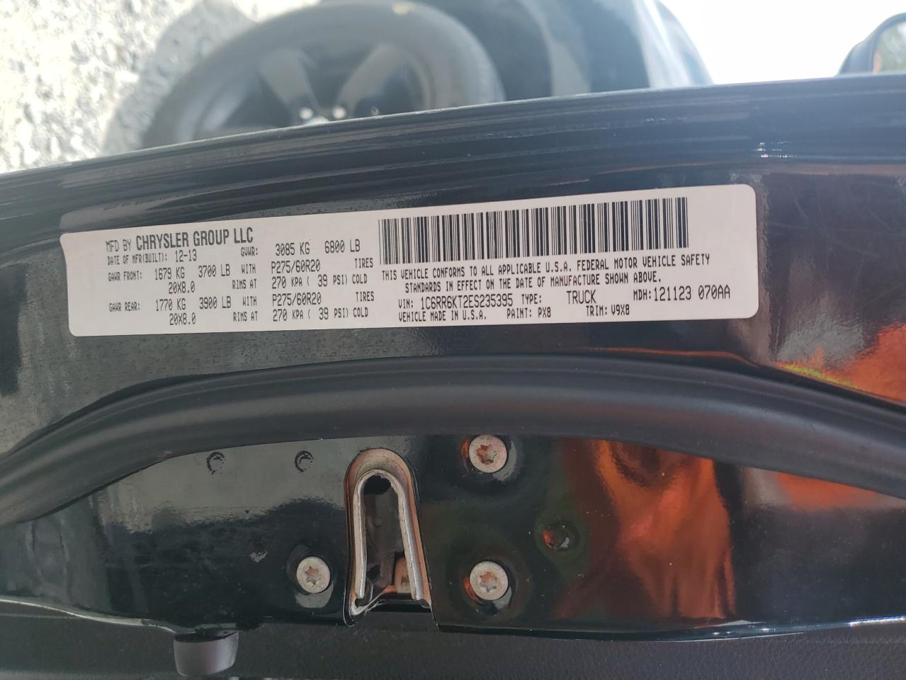 2014 Ram 1500 St VIN: 1C6RR6KT2ES235395 Lot: 57420774