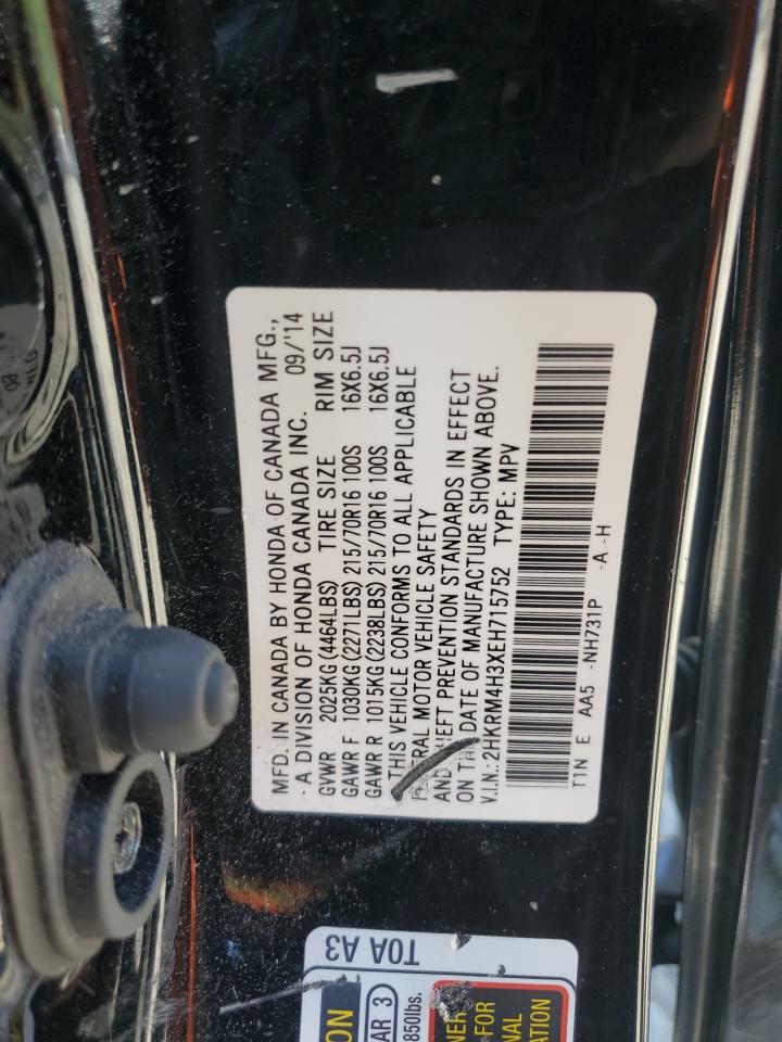 2014 Honda Cr-V Lx VIN: 2HKRM4H3XEH715752 Lot: 57834644