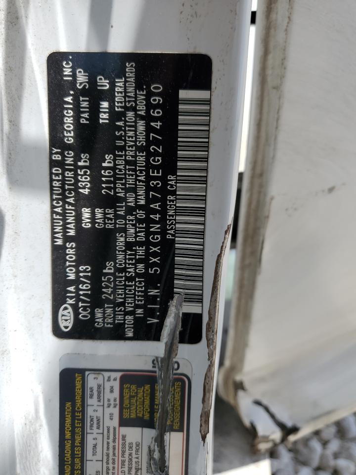 2014 Kia Optima Ex VIN: 5XXGN4A73EG274690 Lot: 60329184