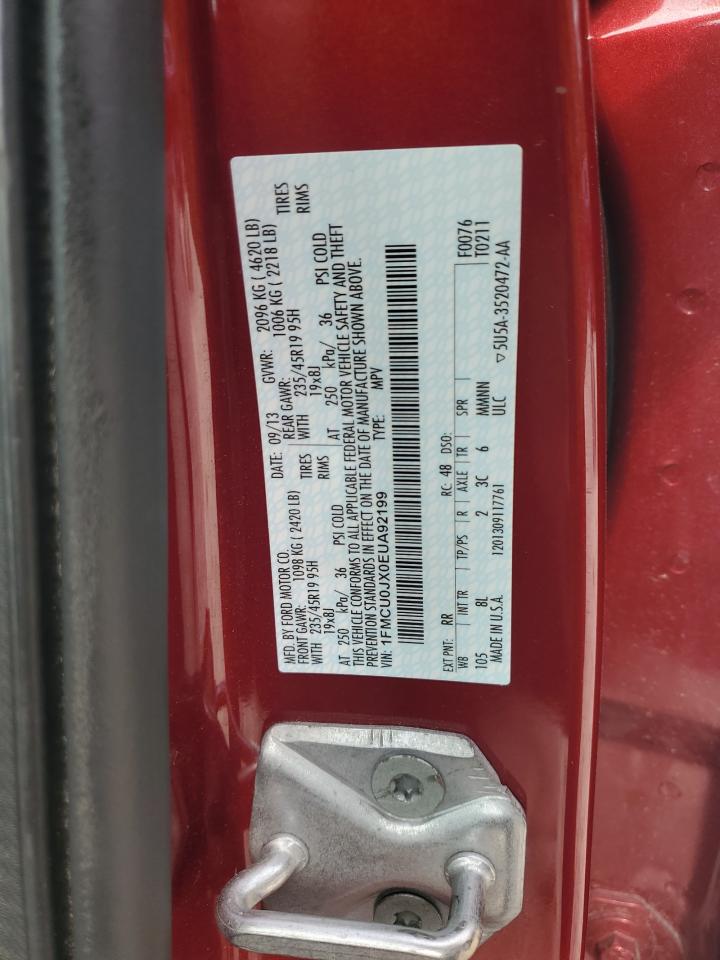 2014 Ford Escape Titanium VIN: 1FMCU0JX0EUA92199 Lot: 60730504