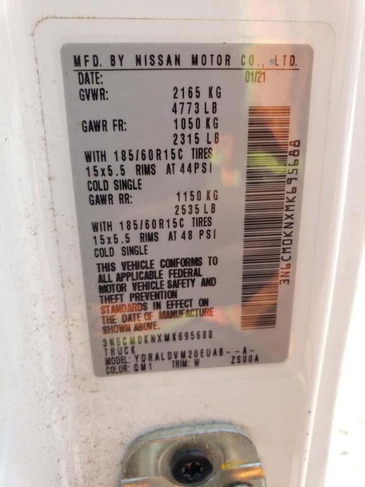 2021 Nissan Nv200 2.5S VIN: 3N6CM0KNXMK695688 Lot: 60643824