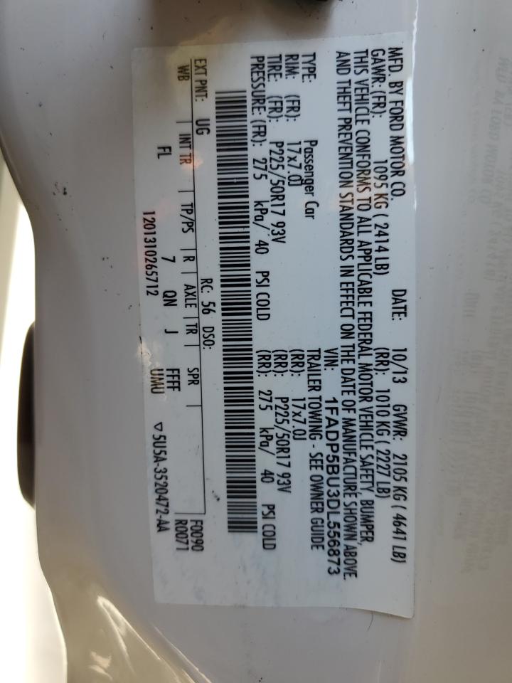 2013 Ford C-Max Sel VIN: 1FADP5BU3DL556873 Lot: 60439894