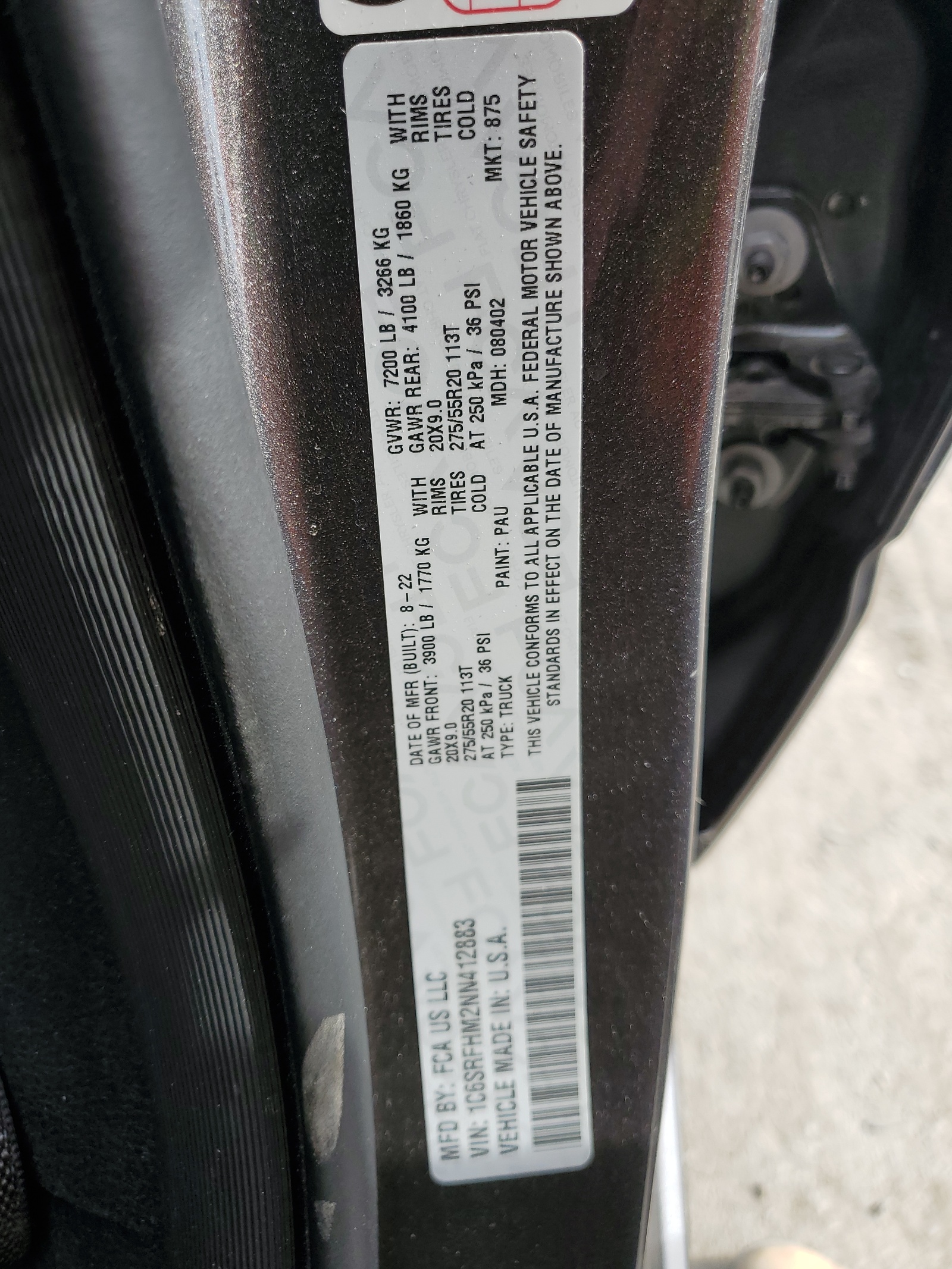 1C6SRFHM2NN412883 2022 Ram 1500 Limited