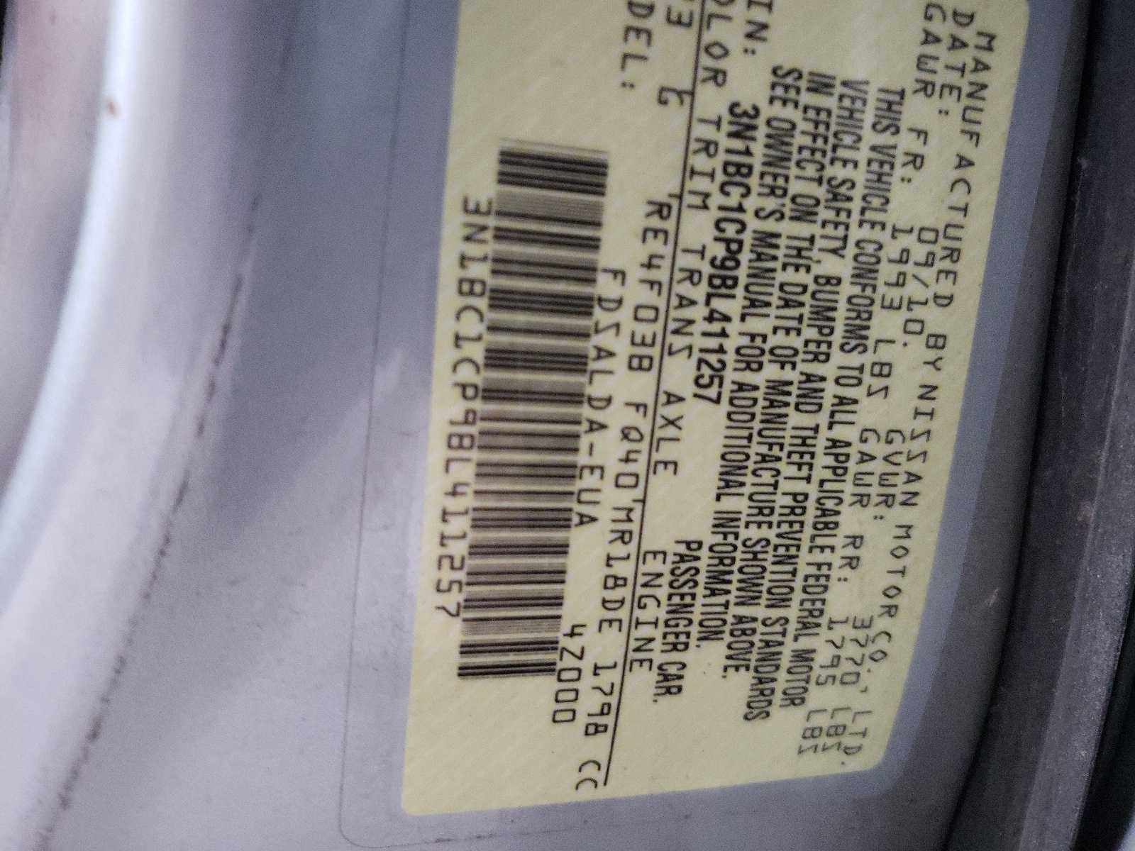 3N1BC1CP9BL411257 2011 Nissan Versa S