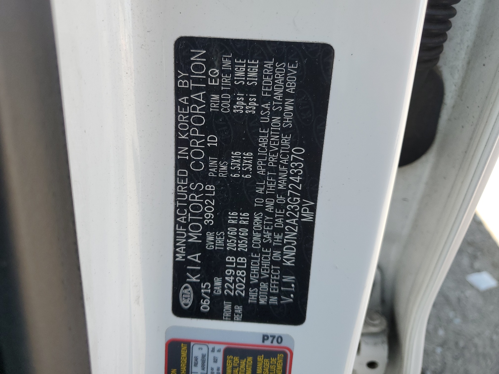 KNDJN2A23G7243370 2016 Kia Soul