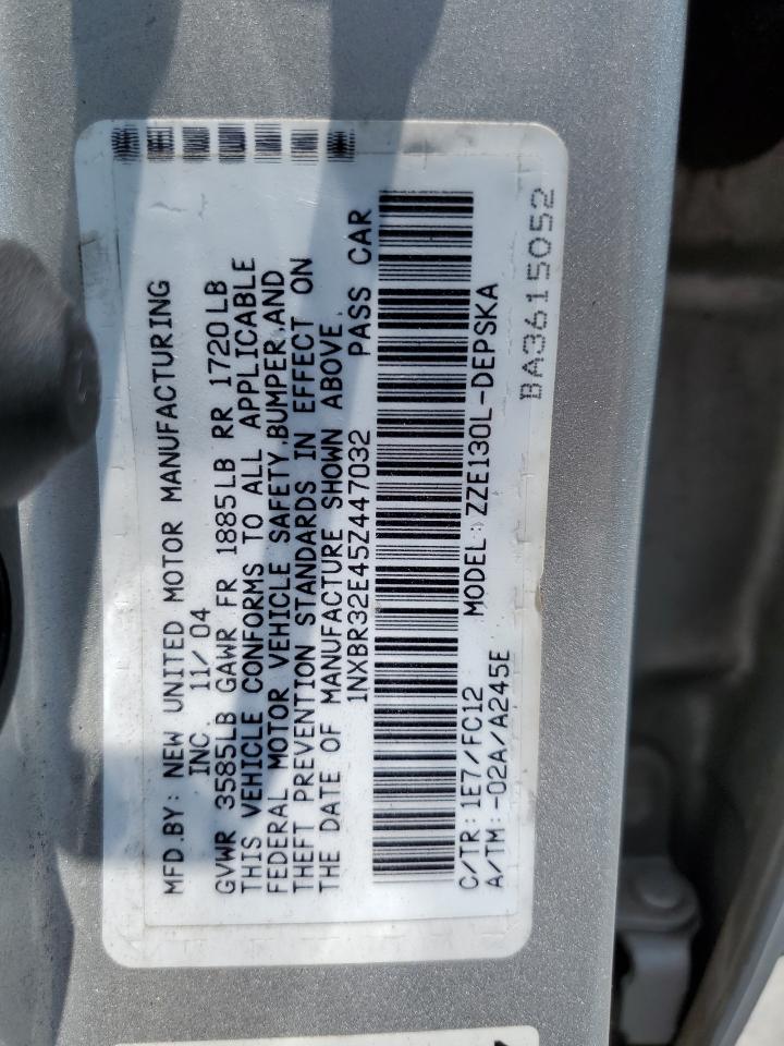 2005 Toyota Corolla Ce VIN: 1NXBR32E45Z447032 Lot: 57320374