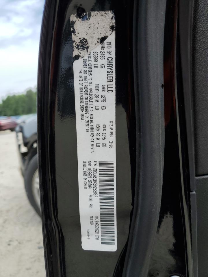 2008 Dodge Charger R/T VIN: 2B3LA53HX8H282827 Lot: 56504314