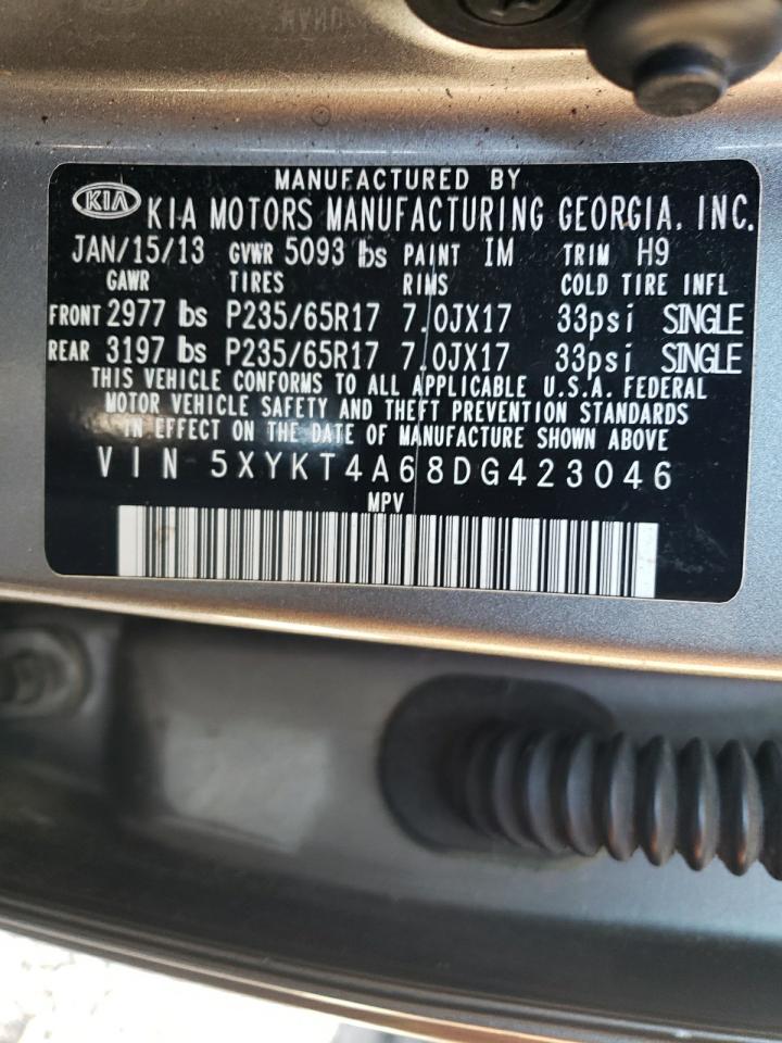 2013 Kia Sorento Lx VIN: 5XYKT4A68DG423046 Lot: 59417554