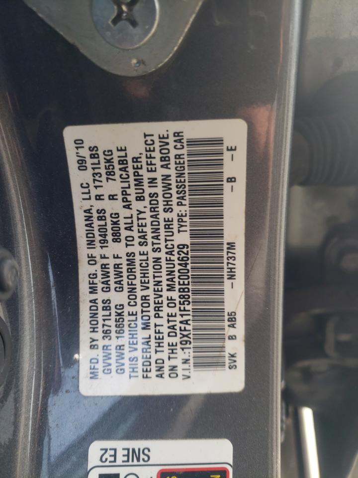 19XFA1F58BE004629 2011 Honda Civic Lx 19XFA1F58BE004629 2011 Honda Civic Lx
