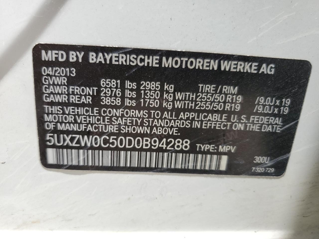 5UXZW0C50D0B94288 2013 BMW X5 xDrive35D