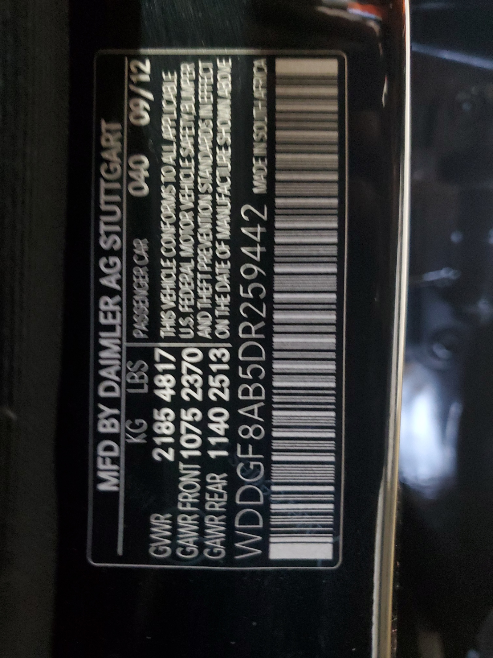 WDDGF8AB5DR259442 2013 Mercedes-Benz C 300 4Matic