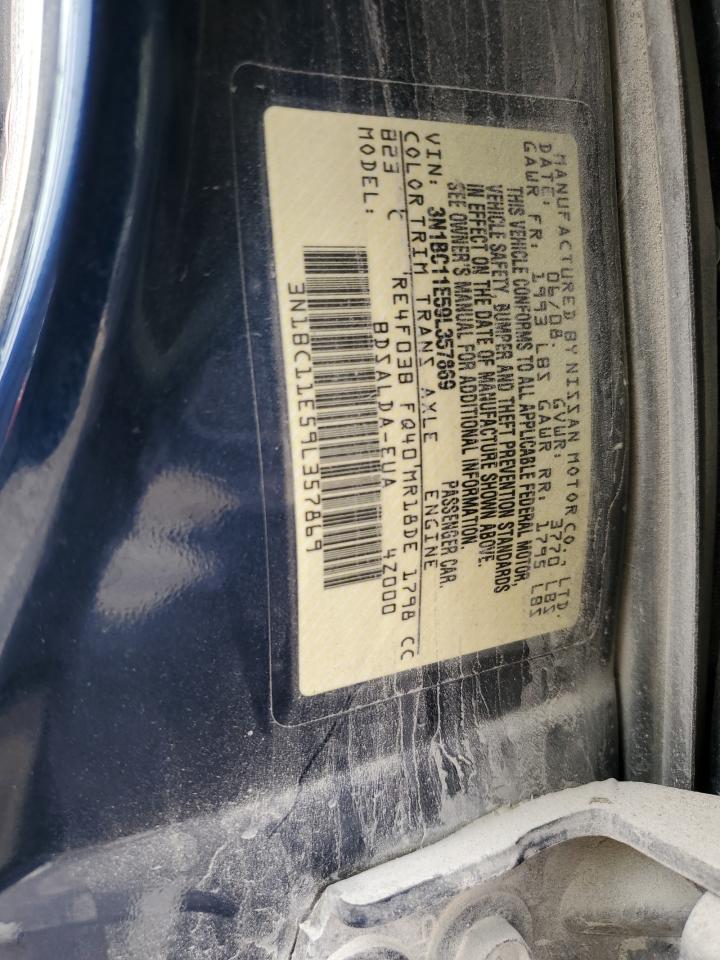 2009 Nissan Versa S VIN: 3N1BC11E59L357869 Lot: 59355254