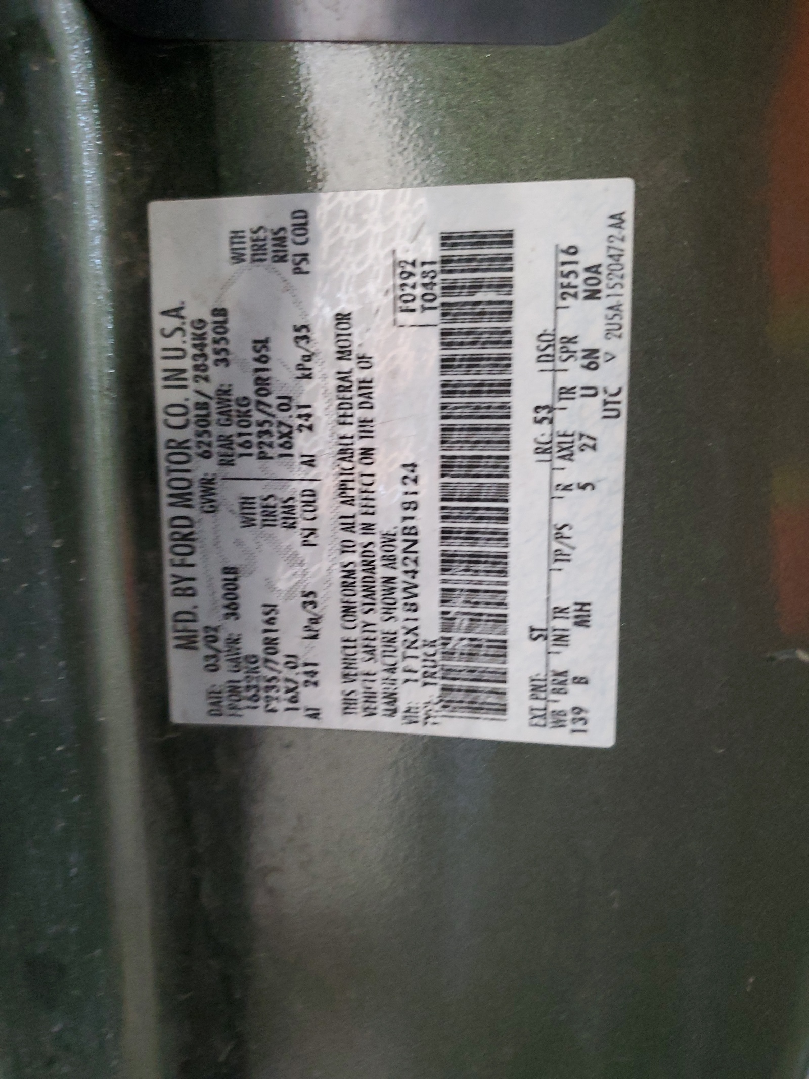 1FTRX18W42NB18124 2002 Ford F150