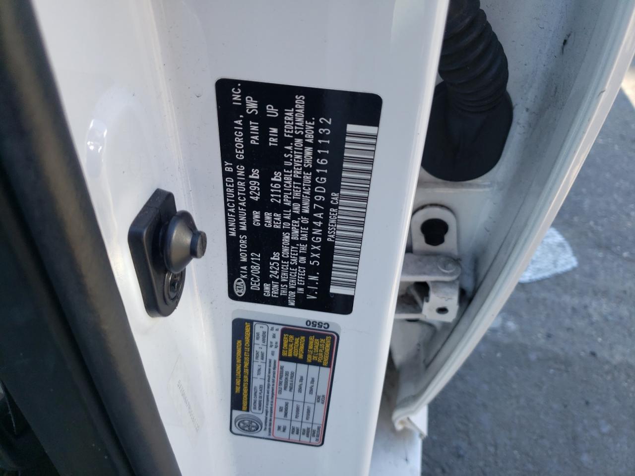 2013 Kia Optima Ex VIN: 5XXGN4A79DG161132 Lot: 60827184