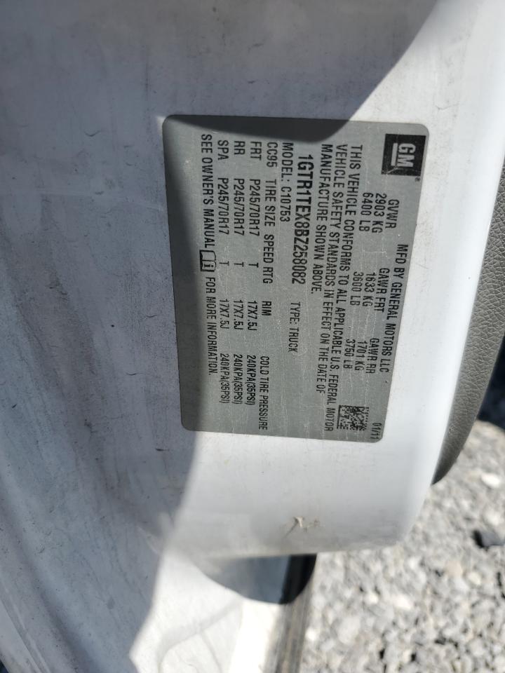 2011 GMC Sierra C1500 VIN: 1GTR1TEX8BZ258082 Lot: 58647804