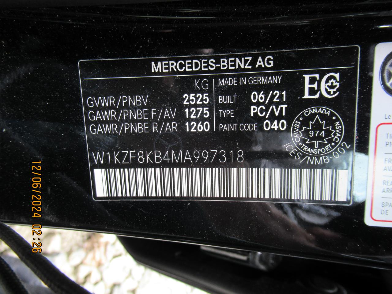 2021 Mercedes-Benz E 63 Amg-S 4Matic VIN: W1KZF8KB4MA997318 Lot: 50893554