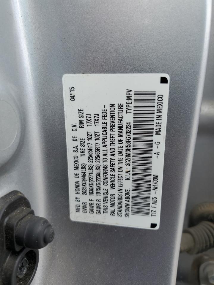 2015 Honda Cr-V Ex VIN: 3CZRM3H58FG702224 Lot: 60620504