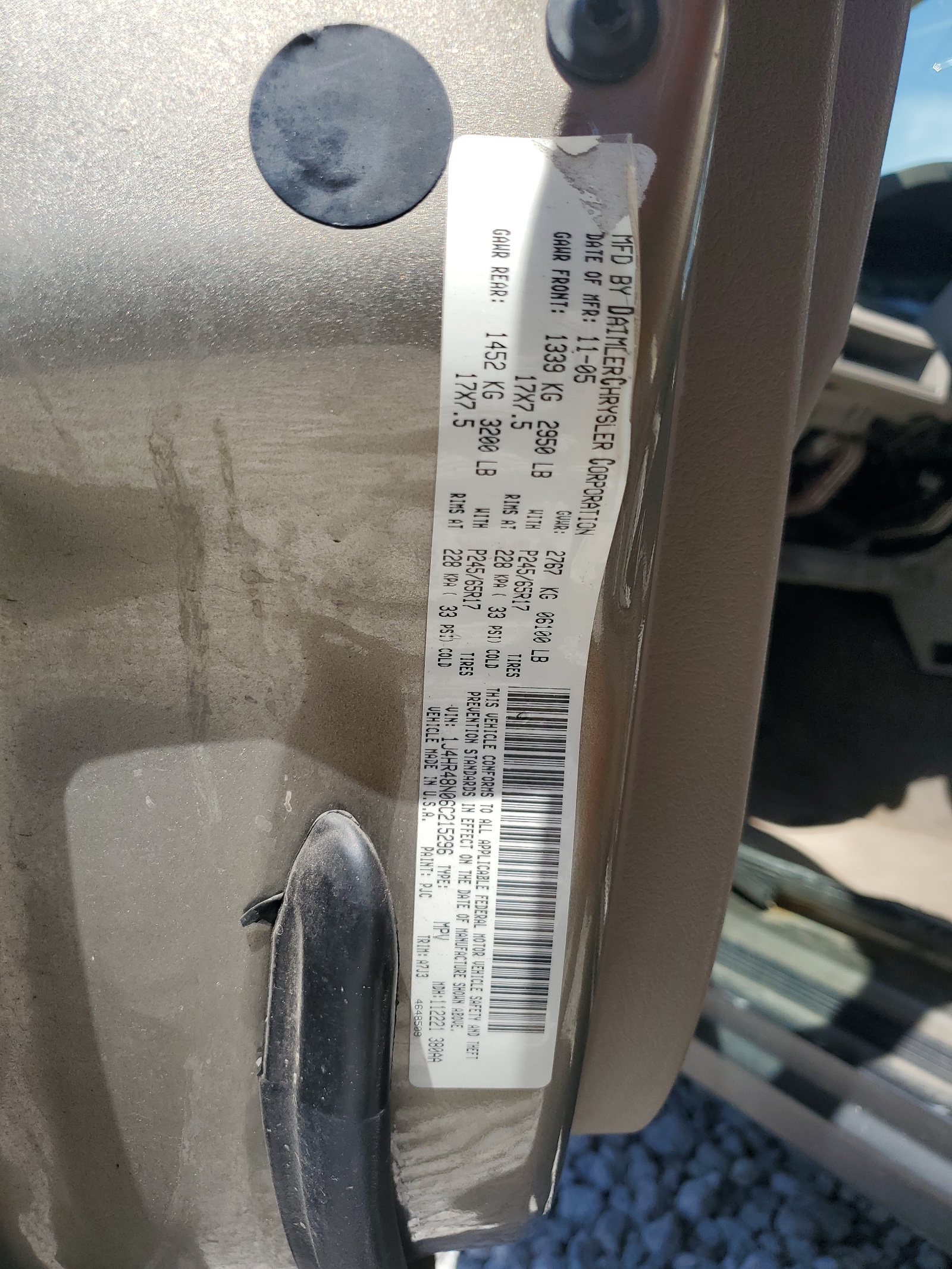 1J4HR48N06C215296 2006 Jeep Grand Cherokee Laredo