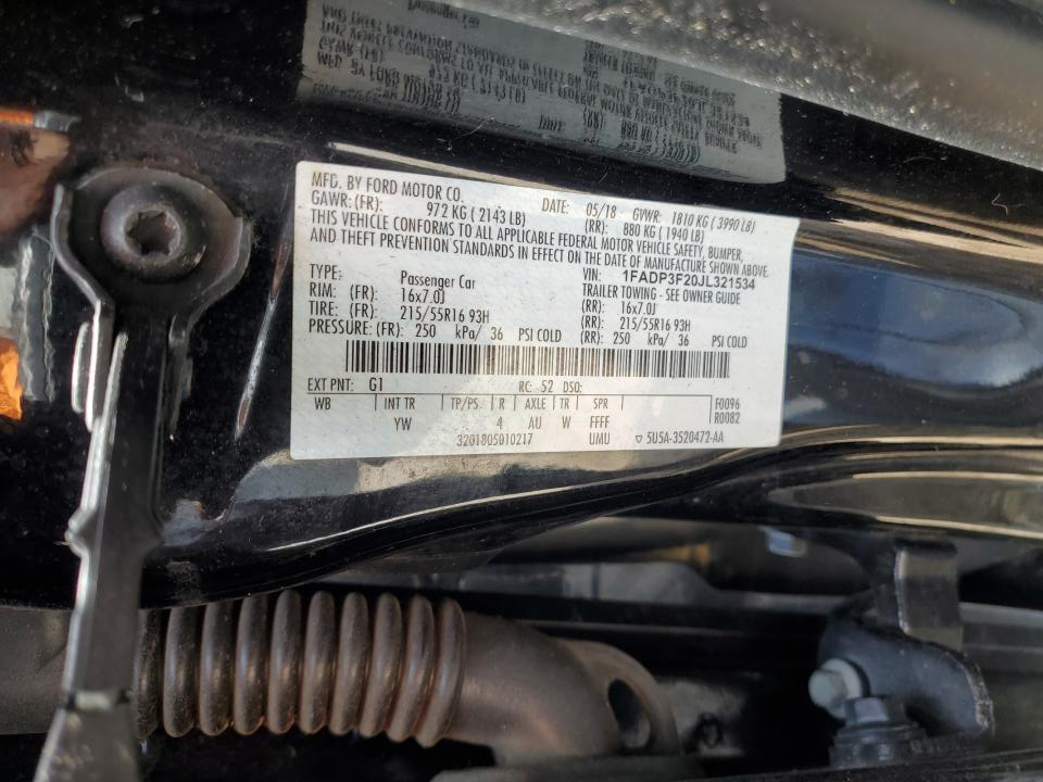 1FADP3F20JL321534 2018 Ford Focus Se