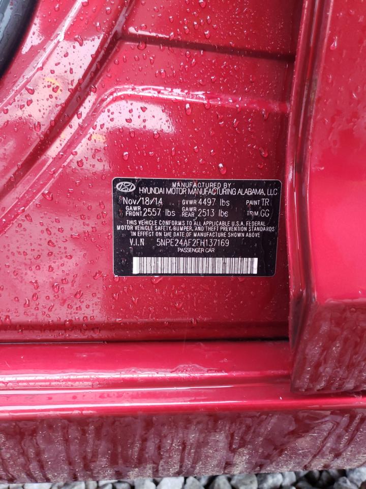 2015 Hyundai Sonata Se VIN: 5NPE24AF2FH137169 Lot: 60908194