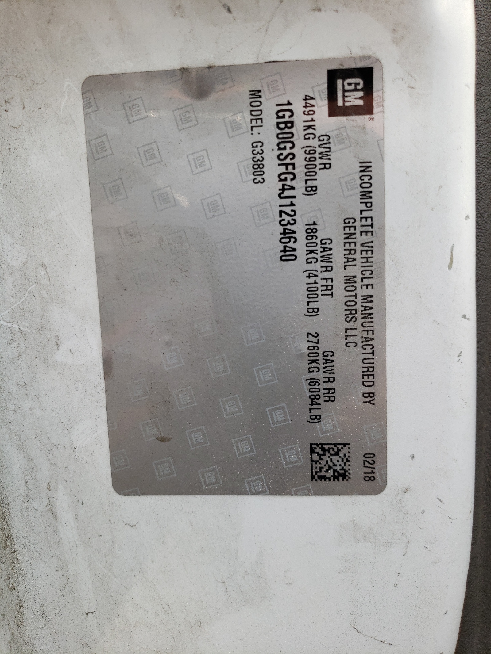 1GB0GSFG4J1234640 2018 Chevrolet Express G3500