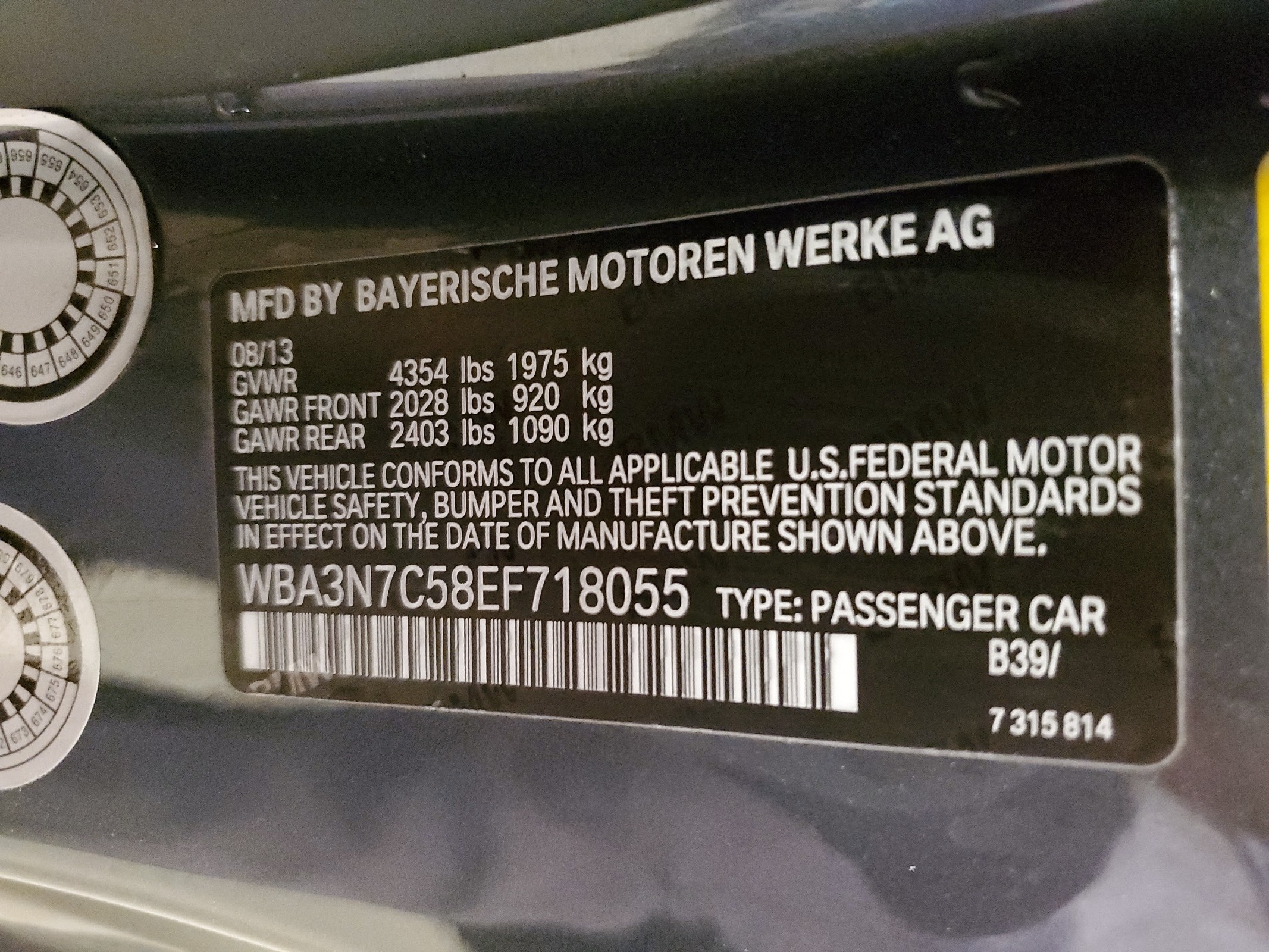 WBA3N7C58EF718055 2014 BMW 428 I