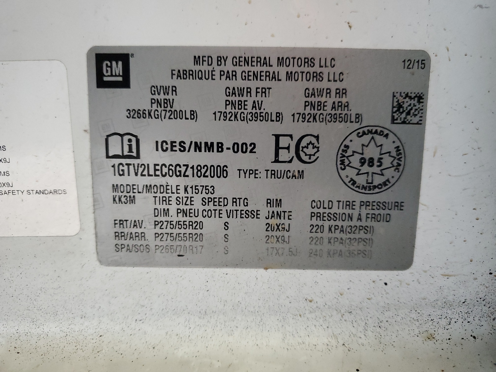 1GTV2LEC6GZ182006 2016 GMC Sierra K1500