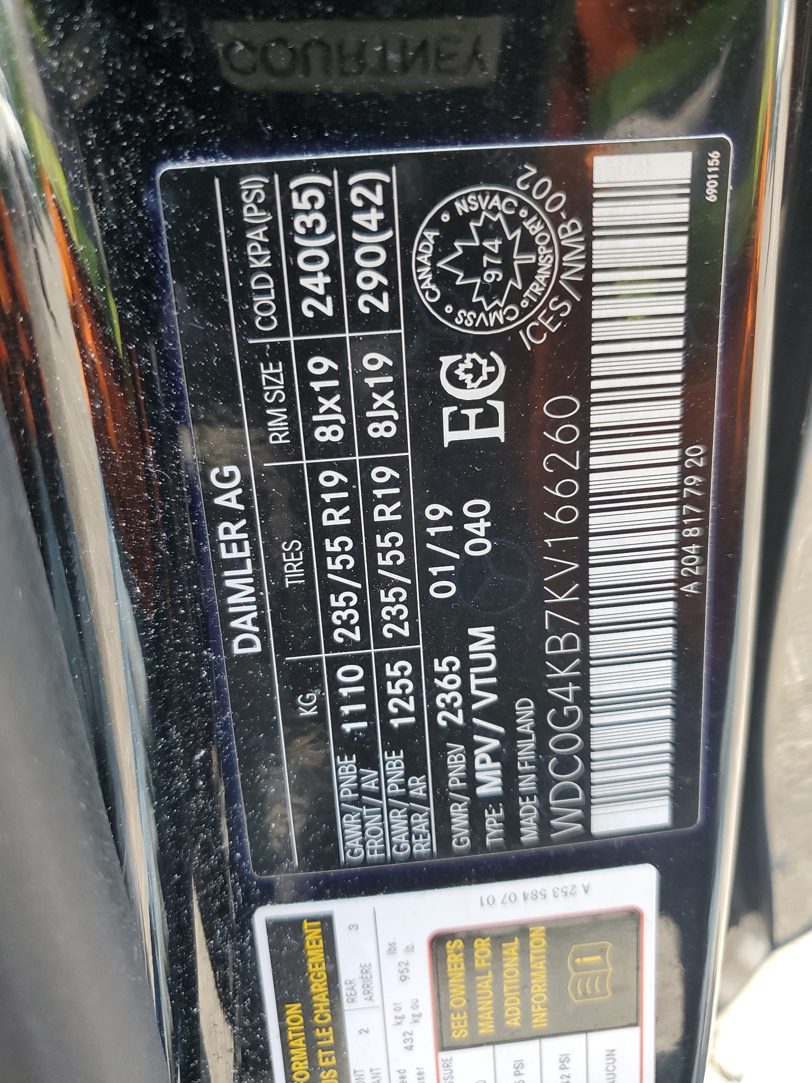 WDC0G4KB7KV166260 2019 Mercedes-Benz Glc 300 4Matic