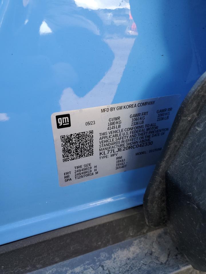 2024 Chevrolet Trax 2Rs VIN: KL77LJE20RC042330 Lot: 59334844